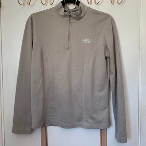Northface Light Gray Quarter Zip Jacket Sz Medium